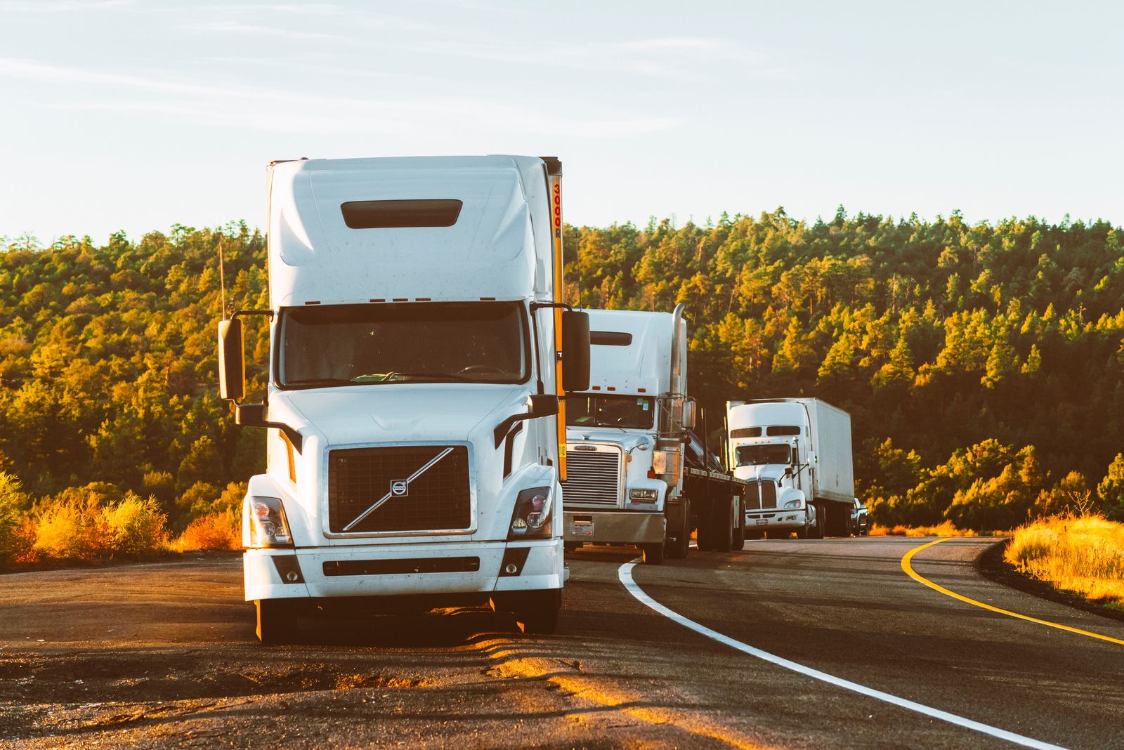 Commercial truck on highway